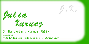 julia kurucz business card