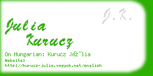 julia kurucz business card